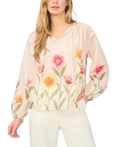 Ted Baker Rochelle Linen-blend Top In White
