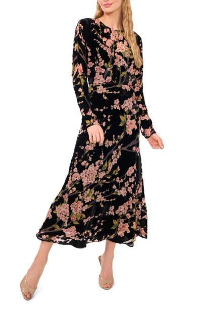 Ted Baker Romy Floral Long Sleeve Dress In Black