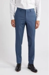 TED BAKER RON EXTRA SLIM FIT BLUE TEXTURED WOOL SUIT