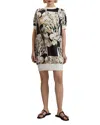 Ted Baker Roneea Printed Boxy Dress In Ivory