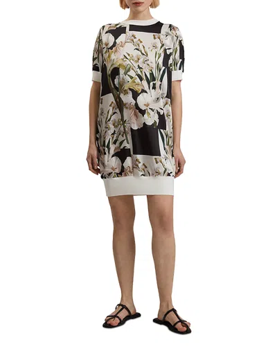 Ted Baker Roneea Printed Boxy Dress In Ivory
