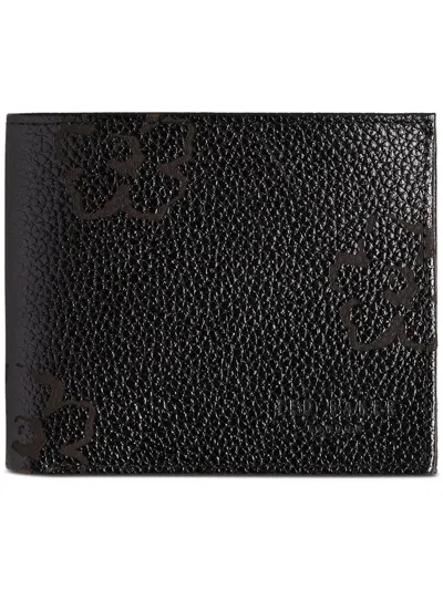 Ted Baker Roody Mens Leather Floral Bifold Wallet In Black