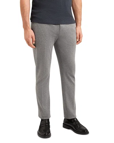 Ted Baker Rookt Slim Fit Stretch Trousers In Gray