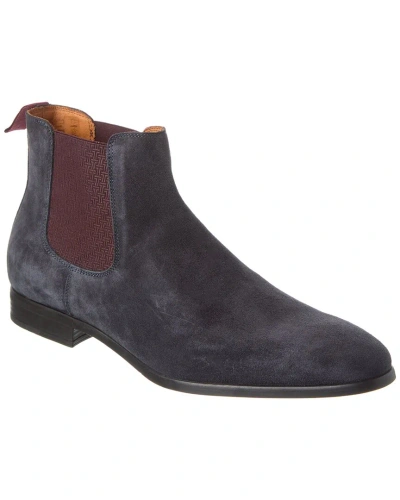 Ted Baker Roplet Elasticated Suede Chelsea Boot In Blue