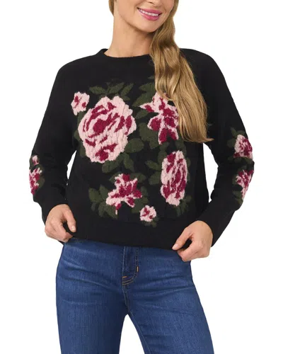Ted Baker Rose 3d Jacquard Wool-blend Top In Black