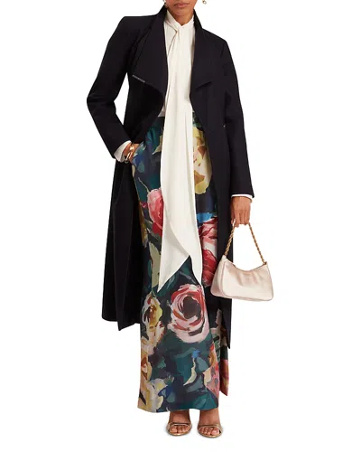 Ted Baker Rosell Wool Blend Wrap Coat In Blue