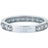 Ted Baker Rosie Crystal Hinged Bangle Bracelet In Metallic