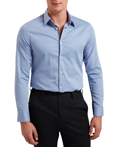 Ted Baker Rowett Slim Fit Button Front Shirt In Blue