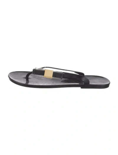 Pre-owned Ted Baker Rubber Flip Flops In Black