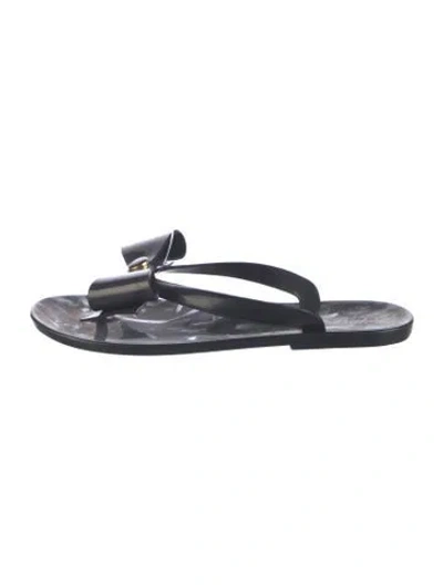 Pre-owned Ted Baker Rubber Printed Flip Flops In Blue