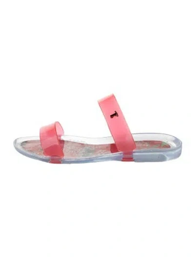 Pre-owned Ted Baker Rubber Slides In White