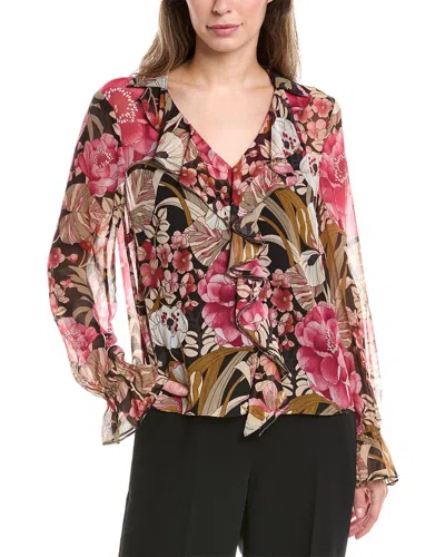 Ted Baker Ruffle Blouse In Black