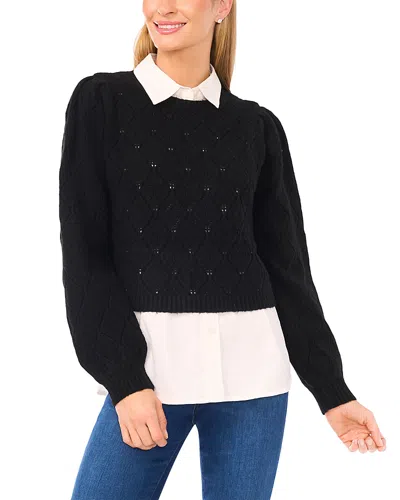 TED BAKER RUMER POINTELLE TWOFER SWEATER