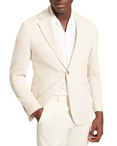 Ted Baker Rusticj Regular Fit Textured Boucle Cotton Blend Blazer In Orange
