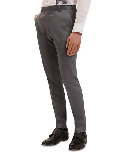 Ted Baker Sabaton Slim Cotton Trouser In Gray