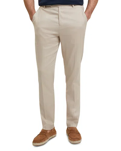 Ted Baker Sabaton Slim Cotton Trouser In Metallic
