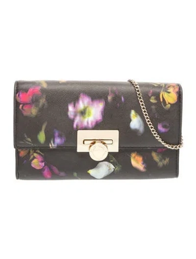 Pre-owned Ted Baker Saffiano Leather Clutch In Gray