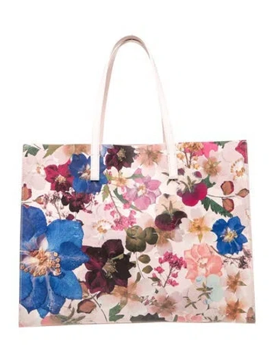 Pre-owned Ted Baker Saffiano Leather Tote In Multi