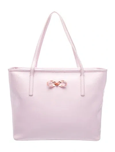 Pre-owned Ted Baker Saffiano Leather Tote In Pink