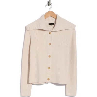 Ted Baker Sailor Collar Cardigan In Ivory Blush