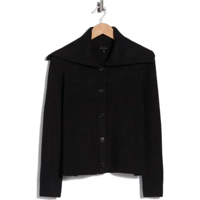 Ted Baker Sailor Collar Cardigan In Rich Black