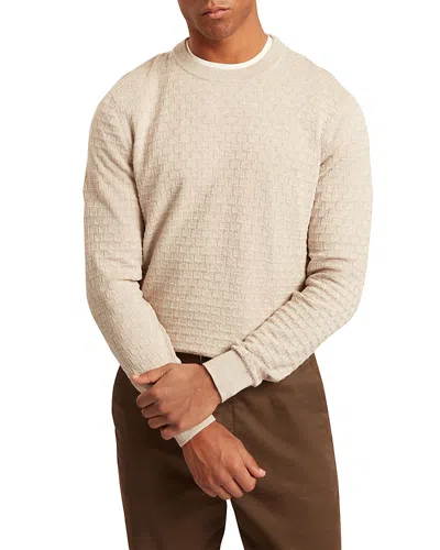 Ted Baker Sainsy T Stitch Cotton Wool Sweater In Neutral