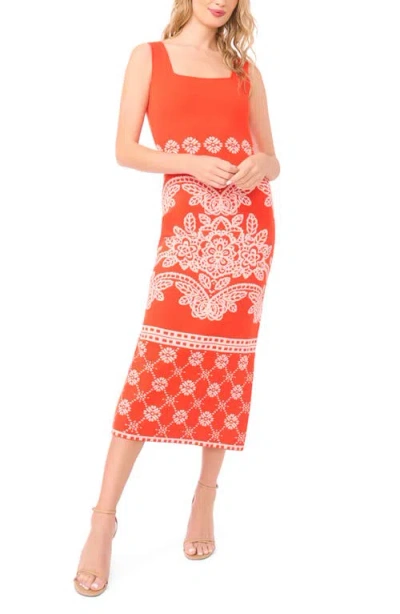 Ted Baker Sasha Sleeveless Midi Dress In Orange
