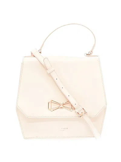 Pre-owned Ted Baker Satchel In Ivory