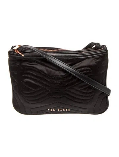 Pre-owned Ted Baker Satin Crossbody Bag In Black