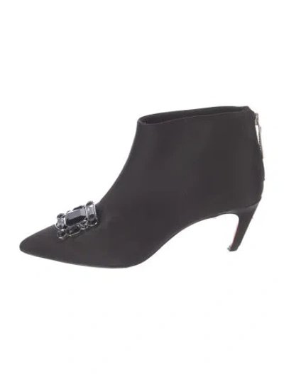 Pre-owned Ted Baker Satin Crystal Embellishments Pumps In Black