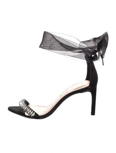 Pre-owned Ted Baker Satin Sandals In Black