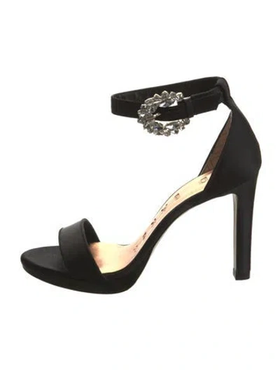 Pre-owned Ted Baker Satin Sandals In Black