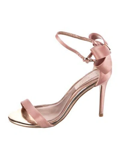 Pre-owned Ted Baker Satin Sandals In Pink