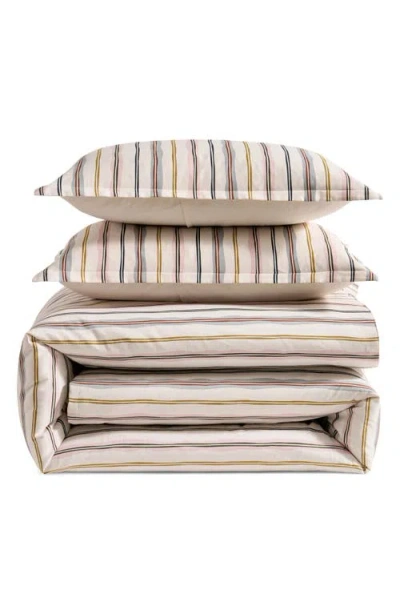 Ted Baker Scallop Stripe Comforter & Pillow Shams Set In Brown