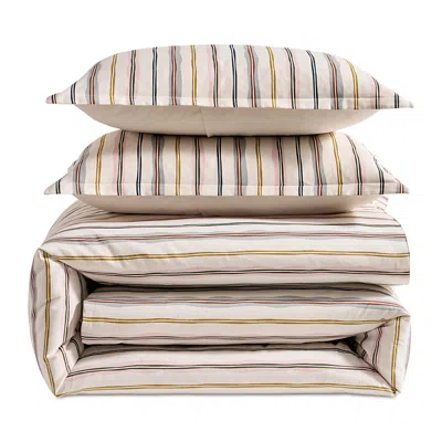 Ted Baker Scallop Stripe Comforter Set, King In Neutral