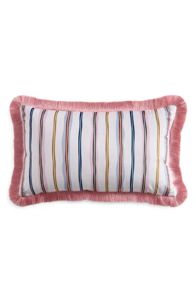 Ted Baker Scallop Stripe Velvet Accent Pillow In Multi