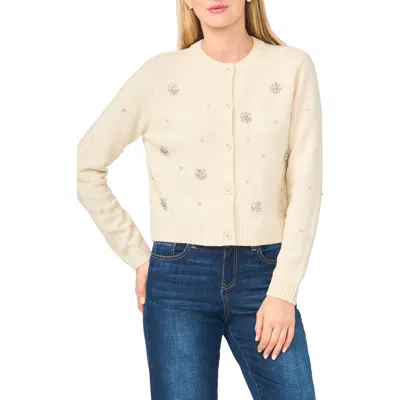 Ted Baker Scattered Embellished Cardigan In Neutral