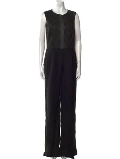 Pre-owned Ted Baker Scoop Neck Jumpsuit In Black