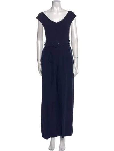 Pre-owned Ted Baker Scoop Neck Jumpsuit In Blue