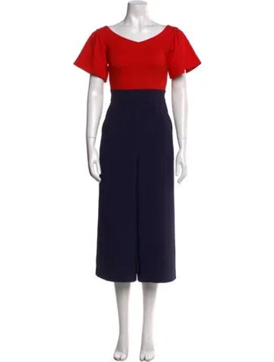 Pre-owned Ted Baker Scoop Neck Jumpsuit In Multi