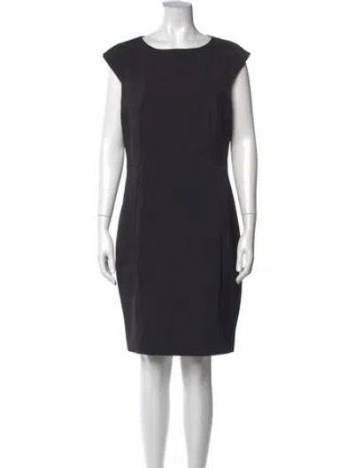 Pre-owned Ted Baker Scoop Neck Knee-length Dress In Black