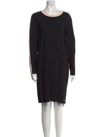Pre-owned Ted Baker Scoop Neck Knee-length Dress In Black