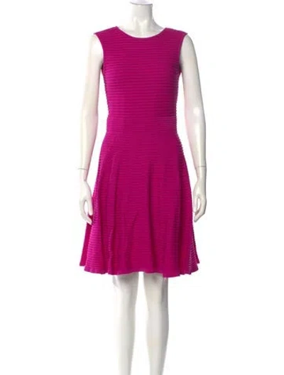 Pre-owned Ted Baker Scoop Neck Knee-length Dress In Multi