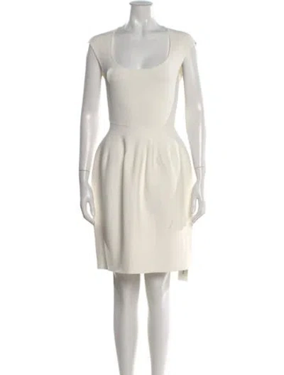 Pre-owned Ted Baker Scoop Neck Knee-length Dress In Neutral