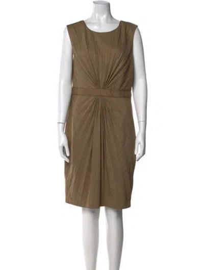 Pre-owned Ted Baker Scoop Neck Knee-length Dress In Neutral