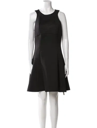 Pre-owned Ted Baker Scoop Neck Mini Dress In Black
