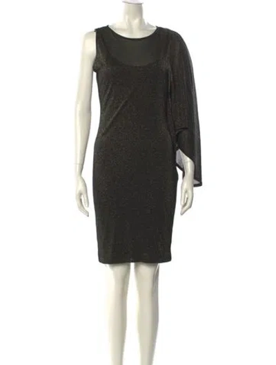 Pre-owned Ted Baker Scoop Neck Mini Dress In Black