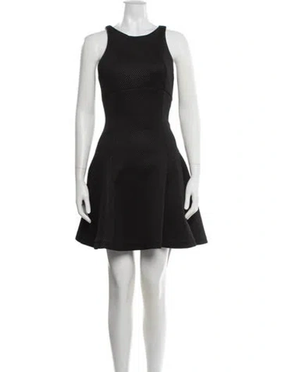 Pre-owned Ted Baker Scoop Neck Mini Dress In Black