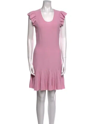 Pre-owned Ted Baker Scoop Neck Mini Dress In Pink