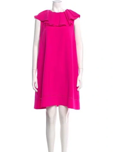 Pre-owned Ted Baker Scoop Neck Mini Dress In Pink